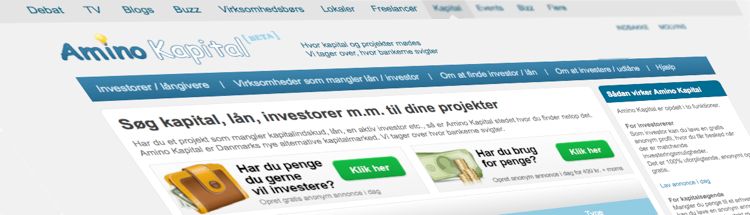 Amino kapital - her mødes iværksætter med investor
