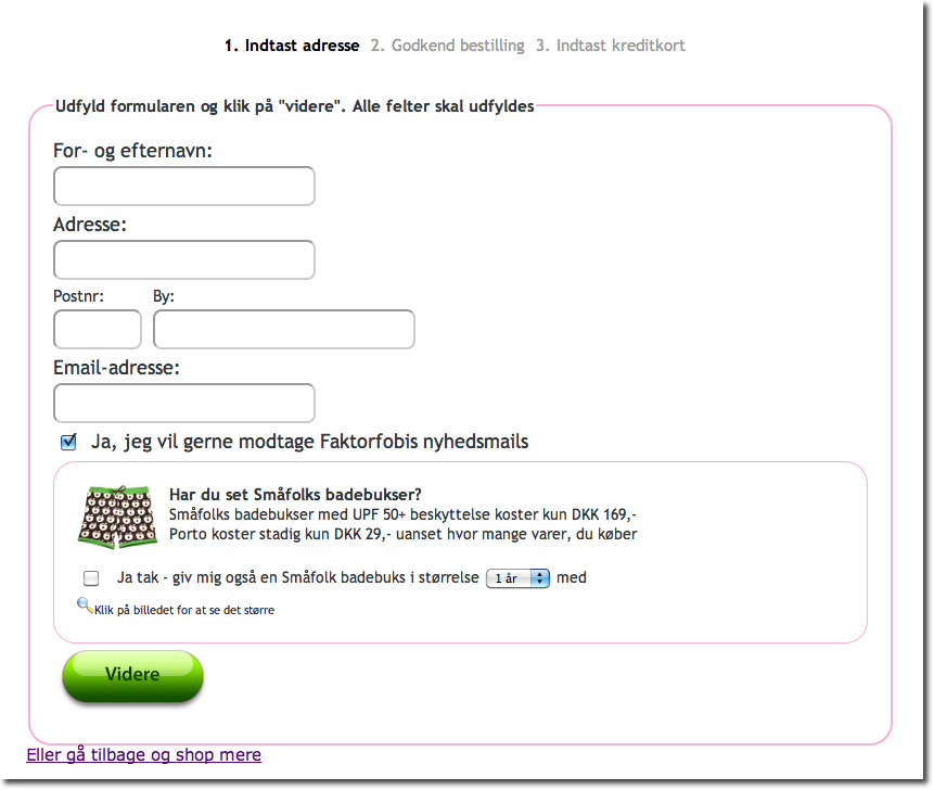 Split-test af formular