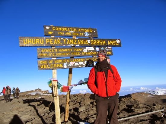 På toppen af Kilimanjaro